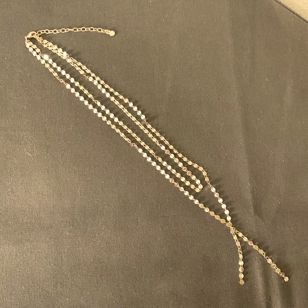 Necklace gold-tone, double strand